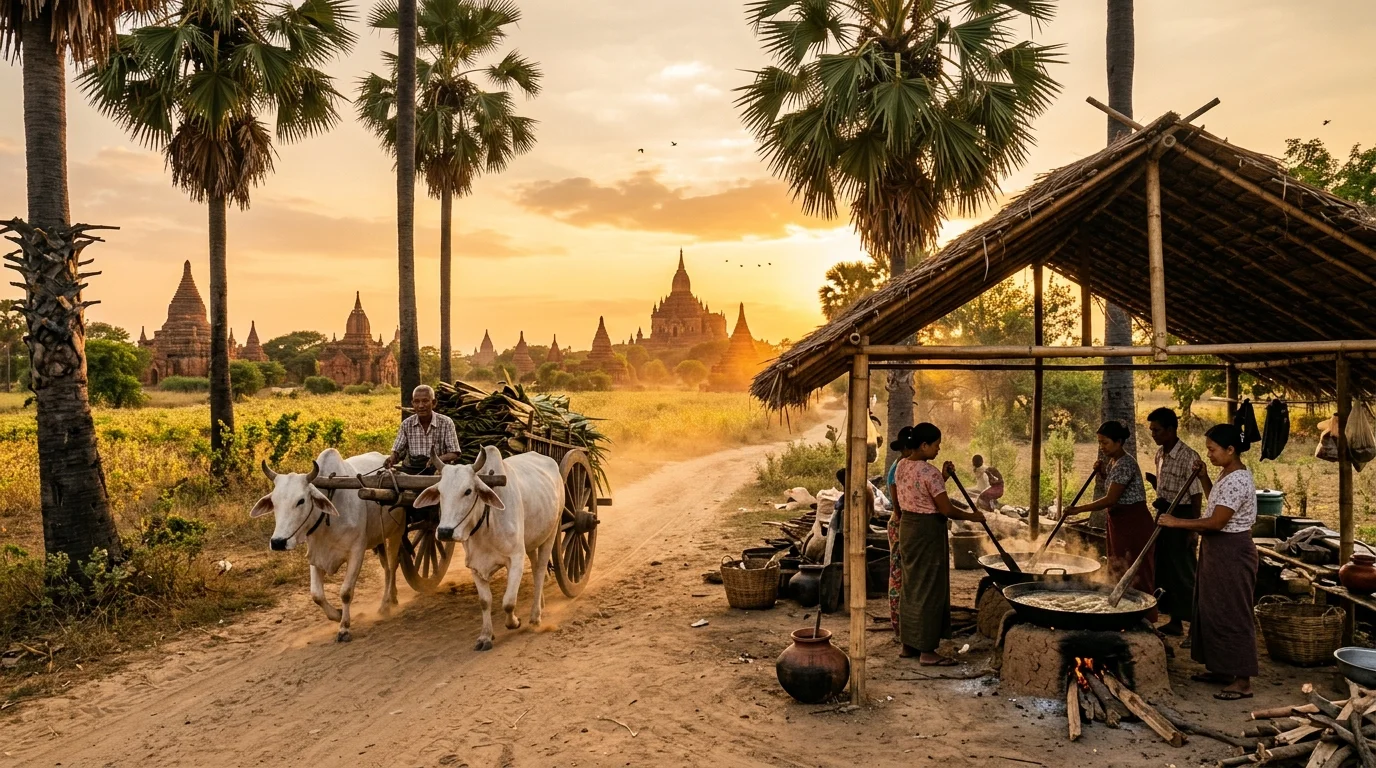 Timeless Rhythms: Village Life and Toddy Palm Traditions in Bagan